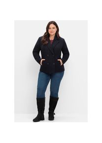 sheego, Unisex, Kurzjacke ohne Kapuze, tiefblau, 44