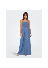 Only, Unisex, Only Maxikleid &raquo;ONLCHARIS LIFE SMOCK MAXI DRESS WVN&laquo; Sommerkleid, medium blau denim, XS, N-Gr, Langes Kleid von Only