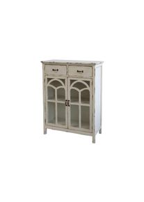 Ackerman Kommode &raquo;Chic Antique 32 cm x 92 cm&laquo;, cr&egrave;me, Glas, Sperrholz, B/H/T: 32 cm x 92 cm x 70 cm