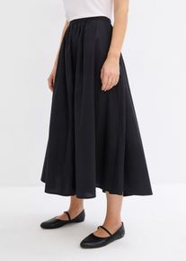 Tellerrock in schwarz, Gr&ouml;sse 38, 97% Baumwolle, bonprix