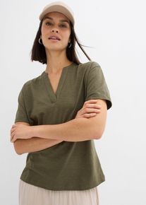 Shirt-Tunika aus reiner Bio-Baumwolle in gr&uuml;n, Gr&ouml;sse 36/38 (S), 100% Baumwolle, bonprix