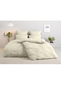 Goodproduct, GOODproduct Bettw&auml;sche &raquo;Desner&laquo; 3 Stk. Premium Qualit&auml;t, 100 % Polyester, sehr weich, uni, ab 135x200 cm, sand, Microfaser, Obermaterial: