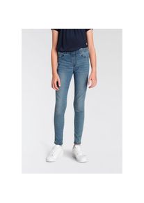 Kidsworld, Unisex, Kidsworld Jeansjeggings &raquo;, Stetch-Jeans mit schmalem Bein&laquo; schmale Beinform, mit Gummizug, lang, mit aufgesetzten Taschen, blau 