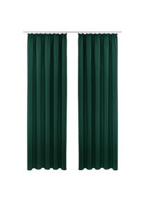 Goodproduct, GOODproduct Vorhang &raquo;SOLA&laquo; Kr&auml;uselband 1 Stk. tlg. Breite:130 cm, 1 Schal, einfarbig, Verdunkelung, tannengr&uuml;n, Polyester, Polyester