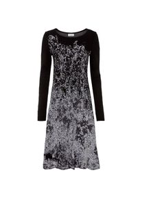 bonprix, Unisex, bonprix Strickkleid f&uuml;r besondere Anl&auml;sse, aus Polyacryl, ausgestellter Rock, schwarz, wollwei&szlig; bedruckt, 40/42 (M), N-Gr, 