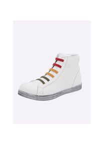 Jelmoli Unisex, Stiefelette, wei&szlig;, bunt, 37, aus Rind-Nappaleder