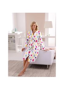 feel good, feel good Unisexbademantel, wei&szlig;, fuchsia, bedruckt, Baumwolle