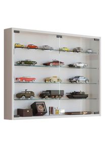 Mid.you H&auml;ngevitrine , Weiss , Glas , 4 F&auml;cher , 80x60x10 cm , h&auml;ngend, In verschiedenen Gr&ouml;ssen erh&auml;ltlich , Esszimmer, Vitrinen, H&auml;ngevitrinen