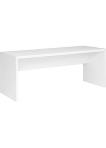 CARRYHOME Schreibtisch , Weiss Hochglanz , Holzwerkstoff , Wange , 69x75x180 cm , ISO 9001, FSC , B&uuml;rom&ouml;bel, B&uuml;rom&ouml;belsets, B&uuml;rom&ouml;belserien