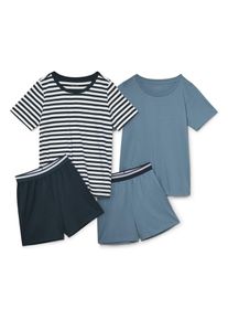 Tchibo - 2 Kinder-Pyjamas - Gr. 158/164 - dunkelblau/gestreift
