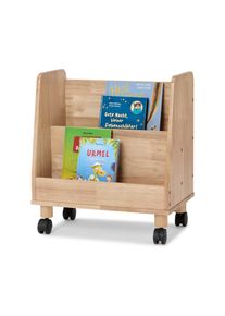 Tchibo - Kinderb&uuml;cherregal auf Rollen - 50x30x55,6cm - schwarz - Rubberwood-Holz / Polypropylen