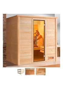 Weka Sauna &raquo;Bergen&laquo;, ohne Ofen beige naturbelassen