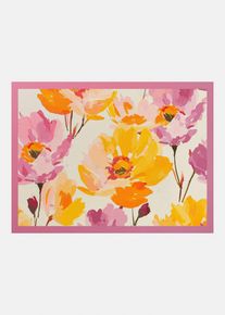 Paillasson lavable &agrave; motif floral en fuchsia38x59 cm, Couleur/Motif: rose vif floral, bonprix