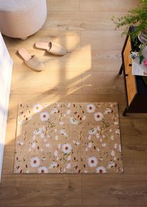Paillasson lavable &agrave; motif floral en beige38x59 cm, Couleur/Motif: &eacute;cru floral, bonprix