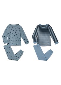 Tchibo - 2 pyjamas pour enfant - taille: 110/116 - bleu/imprim&eacute;