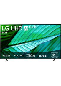 LG, LG LED-Fernseher &raquo;86UR76006LC&laquo; 217 cm/86 &prime;&prime; Smart-TV UHD,&alpha;5 Gen6 4K AI-Prozessor,Direct LED,AI Sound,AI Brightness Control, schwarz, Gute HDR-