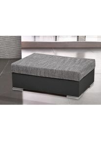 Collection AB, Collection AB Hocker &raquo;John&laquo; Frei im Raum stellbar, wahlweise mit Federkern, schwarz, grau, B/H/T: 100 cm x 40 cm x 70 cm