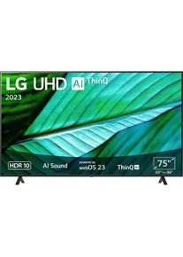 LG, LG LED-Fernseher &raquo;75UR76006LL&laquo; 189 cm/75 &prime;&prime; Smart-TV UHD,&alpha;5 Gen6 4K AI-Prozessor,Direct LED,AI Sound,AI Brightness Control, schwarz, Gute HDR-