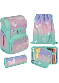 Scooli, Unisex, Schulranzen &raquo;Easy Start&laquo; Reflektoren, butterfly wishes, B/H/T: 29,5cm x 36,5cm x 29cm, Schulranzen-Set &raquo;Easy Start&laquo;