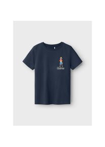 name it, Herren, T-Shirt &raquo;NKMDIO ONEPIECE SS NREG TOP BOX NOOS VDE&laquo; Set, mit kleinem Brust- und grossem R&uuml;ckenmotiv, navy blazer, 158/164, Shirt von 
