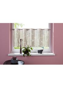 Goodproduct, GOODproduct Scheibengardine &raquo;Anna&laquo; &Ouml;sen 1 Stk. tlg. Viskose & Polyester, &Auml;ste-Motiv, sand, Ausbrenner, Polyester