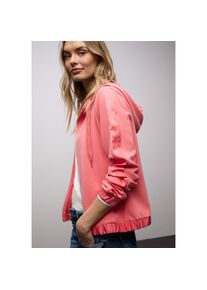 Street One, Unisex, Street One Kapuzensweatjacke im Silk-Look, mit seidigem Glanz, striking coral, 34, Hoodie-Jacke f&uuml;r Unisex von Street One