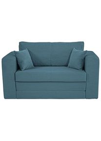 Xora Jugend- UND Kindersofa , T&uuml;rkis , Textil , F&uuml;llung: Schaumstoffflocken,Schaumstoffflocken , 136x78x72 cm , Wohnzimmer, Sofas & Couches, Schlafsofas