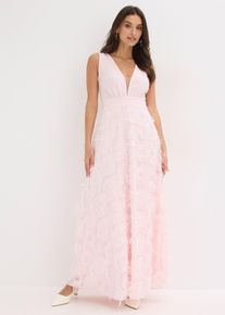 Abendkleid mit Wimpern-Detail in rosa, Gr&ouml;sse 42, bonprix