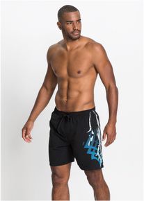 Badeshorts mit plakativem Druck in schwarz, Gr&ouml;sse 64/66 (3XL), bonprix
