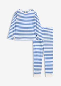 Pyjama in weiss, Gr&ouml;sse 140/146, 100% Baumwolle, bonprix