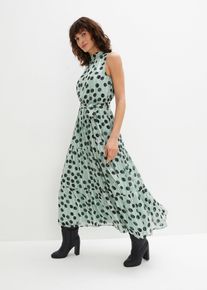 Chiffonkleid mit Glitzer in gr&uuml;n, Gr&ouml;sse 46, bonprix