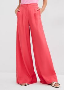 Bundfaltenhose aus flie&szlig;endem Lyocell in pink, Gr&ouml;sse 48, bonprix