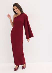 Abendkleid mit One-Shoulder-Ausschnitt in rot, Gr&ouml;sse 44, bonprix