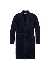 Knowledge Cotton Apparel Unisex-Bademantel Waffelpiqu&eacute; Navy L/XL
