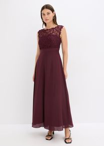 Maxikleid mit Spitze in rot, Gr&ouml;sse 46, bonprix