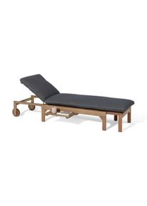Tchibo - Chaise longue de jardin extensible &laquo; Fleksibel &raquo; avec rev&ecirc;tement confortable Premium - gris/marron
