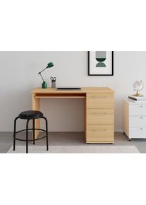 Vogl M&ouml;belfabrik, VOGL M&ouml;belfabrik Schreibtisch &raquo;Tobi, wahlweise mit 3 Schubk&auml;sten oder 1 Schubkasten/1 T&uuml;r&laquo; optional mit Tastaturauszug, Breite 115 