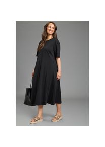 Laura Scott Curve, Unisex, Laura Scott CURVE Maxikleid casual Stil, f&uuml;r entspannte Anl&auml;sse in A-Linie, schwarz, 58, N-Gr, Maxikleid im casual Stil f&uuml;r