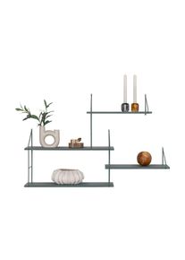 House Nordic, Wandregal &raquo;Harlem&laquo;, gr&uuml;n, B/H/T: 99 cm x 62 cm x 17,5 cm