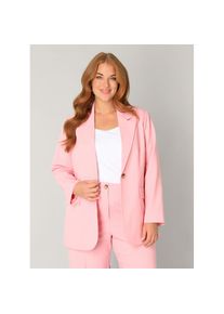 Base Level Curvy, Unisex, Jackenblazer &raquo;Yelena&laquo; mit grossen Knopf, soft pink, 52, Unisex-Blazer von Base Level Curvy