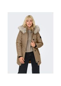 Only, Unisex, Only Parka &raquo;ONLIRIS FUR WINTER PARKA LIFE CC OTW&laquo; mit Kapuze Kunstfaser, tigers eye detail:nature fur, XL, Praktischer Parka von Only