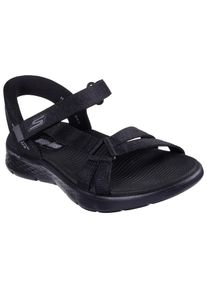 Skechers, Unisex, &raquo;GO WALK FLEX SANDAL-ILLUMINATE&laquo; Sandalette, Trekking Sandale mit Gogo Mat Fussbett, schwarz, 38, Bequeme Sandale mit Slip-In 