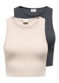 Jacqueline de Yong JDY, Femmes Tops en tricot 'JDYSofia', beige clair / anthracite