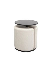 KARE Design, Beistelltisch &raquo;mit Hocker Better T. 2-teilig&laquo; mit Hocker, bunt, B/H/T: 45 cm x 54 cm x 45 cm