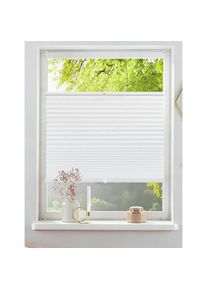 Goodproduct, GOODproduct Plissee &raquo;LORRANA&laquo; Lichtschutz ohne Bohren verspannt Fixmass, moderner Lichtschutz, flexibel verspannt - NEUHEIT!, wei&szlig;, 