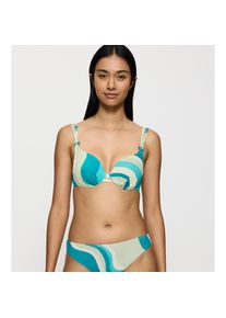 Triumph, Unisex, B&uuml;gel-Bikini-Top &raquo;Summer Mix & Match WP 02 pt&laquo; gef&uuml;ttert, Zierringe, Doppeltr&auml;ger vorn, blau, light combination, 42, Cup C, 