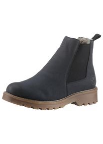 Rieker, Unisex, Chelseaboots , Schlupfboots, Stiefelette, Blockabsatz, mit kuscheligem Warmfutter, dunkelblau, 43, Chelseaboots mit Innen-