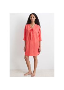 Marc O'Polo Marc O'polo, Unisex, Marc O'Polo Strandkleid leichtes Tunikakleid, seitliche Schlitze, V-Ausschnitt, sunset coral, S, N-Gr, Tunika von Marc O'Polo