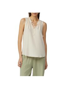 Qs, Unisex, QS Blusentop mit R&uuml;schen Kragen, light sand, 36, Bluse von QS