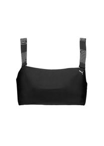 Puma, Unisex, Puma Bandeau-Bikini-Top &raquo;Puma SWIM WOMEN BANDEAU TOP&laquo; breite, verstellbare Tr&auml;ger mit Logoschriftzug, schwarz, L, N-Gr, Bikinioberteil 